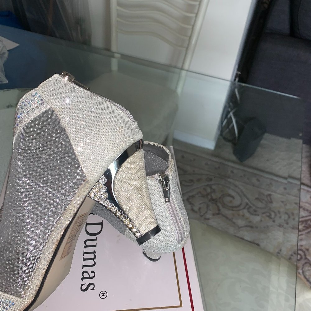 Pierre Dumas Silver Cocktail Evening  shoe